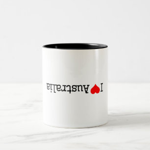 I Love Australia Two-Tone Coffee Mug