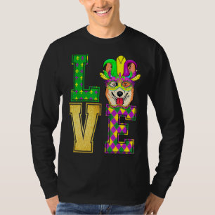I Love Australian Cattle Dog Mardi Gras Mask Funny T-Shirt