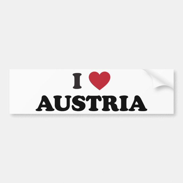 I Love Austria Bumper Sticker (Front)