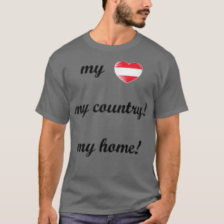 I Love Austria Flag My Home My Country 8 T-Shirt