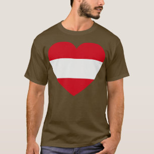 I Love Austria HeartShaped Austrian Flag T-Shirt