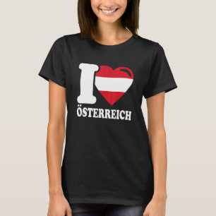 I Love Austria Homeland Austrian Flag 3 T-Shirt