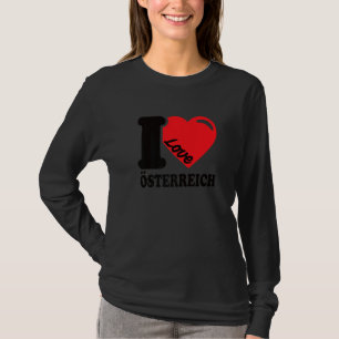 I Love Austria Homeland Austrian Flag T-Shirt