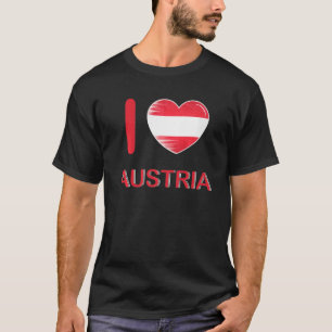 I Love Austria My Home My Country Heart Austria 2 T-Shirt