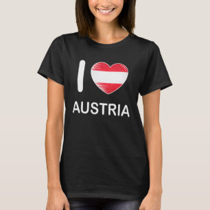 I Love Austria My Home My Country Heart Austria 2 T-Shirt