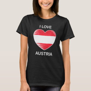 I Love Austria My Home My Country Heart Austria 3 T-Shirt