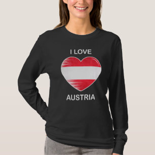 I Love Austria My Home My Country Heart Austria 3 T-Shirt