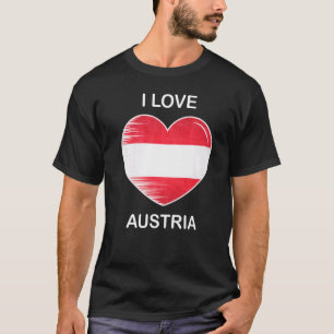 I Love Austria My Home My Country Heart Austria 3 T-Shirt