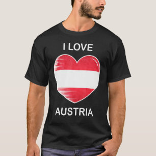 I Love Austria My Home My Country Heart Austria T-Shirt
