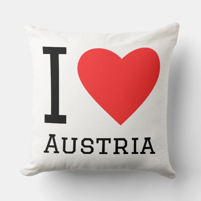 I love austria square sticker cushion (Front)