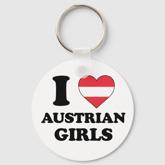 I love Austrian girls Key Ring (Front)