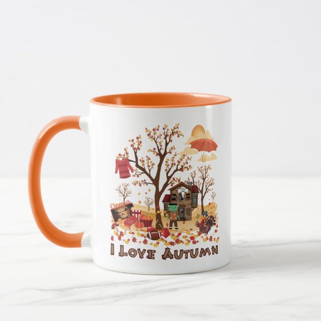 I Love Autumn - Fall Scenery Mug (Left)