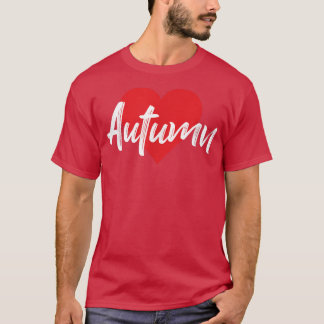 I Love Autumn First Name Tshirt I Heart Named 