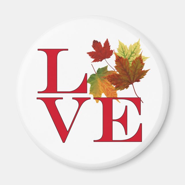 I Love Autumn Magnet (Front)