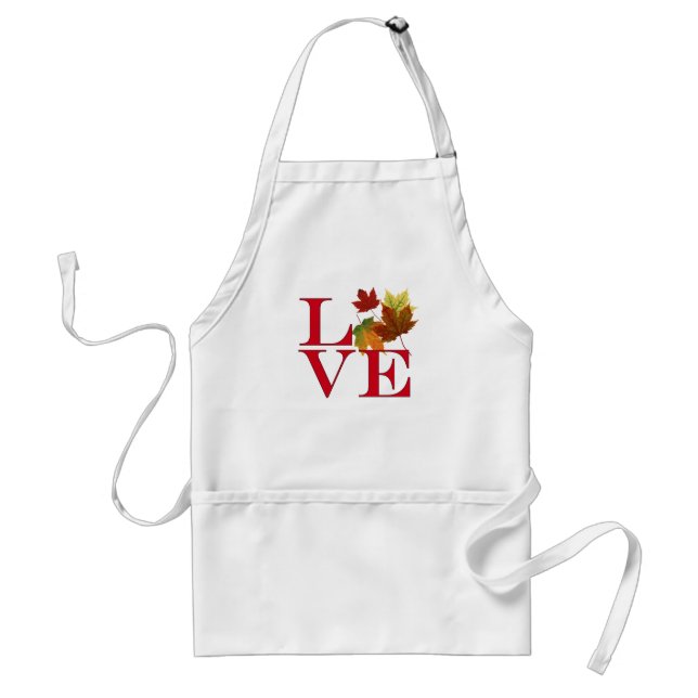 I Love Autumn Standard Apron (Front)