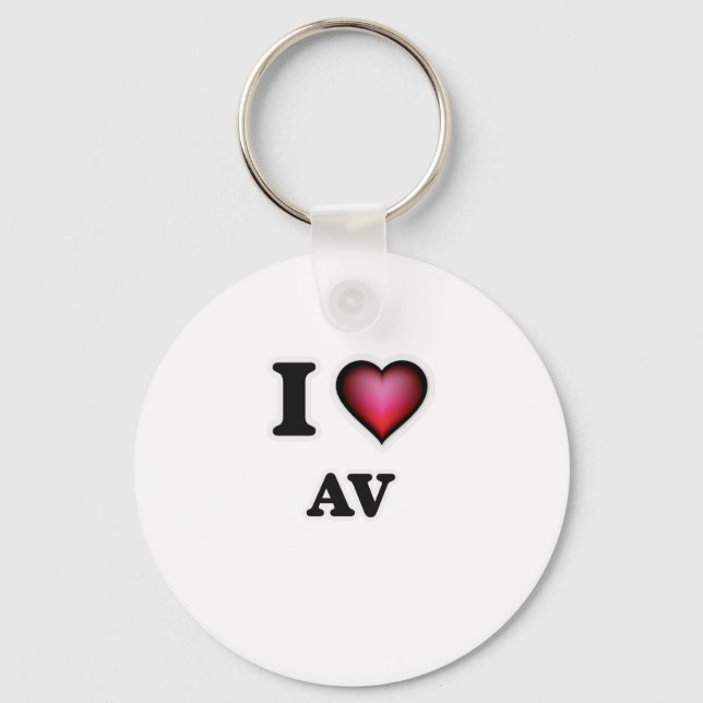 I Love Av Key Ring (Front)