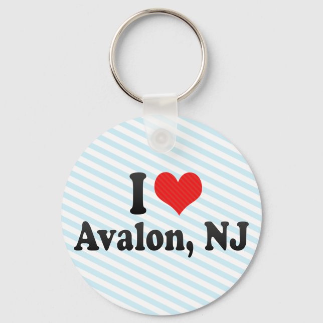 I Love Avalon, NJ Key Ring (Front)