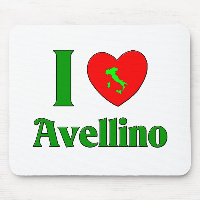 I Love Avellino Italy Mouse Mat (Front)