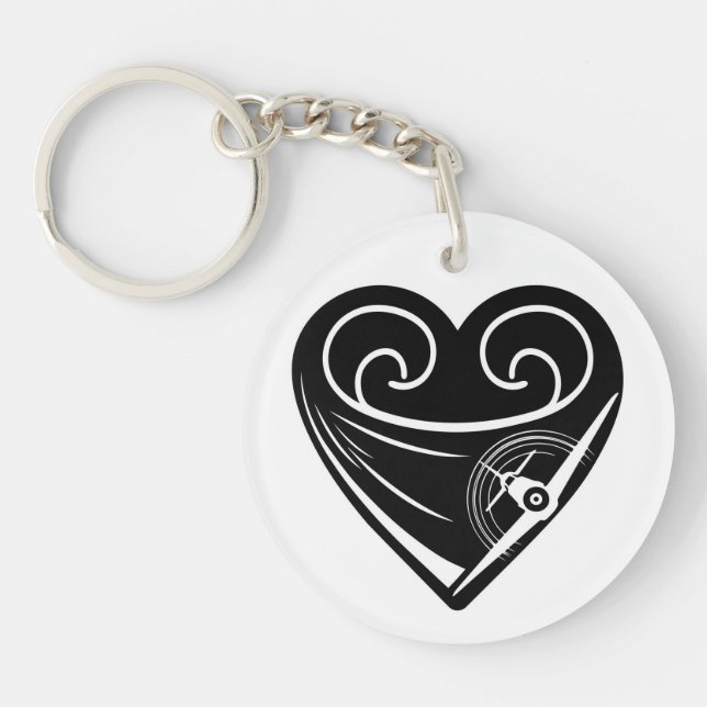 I Love Aviation  Key Ring (Front)