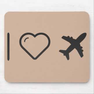 I Love Aviation Mouse Mat