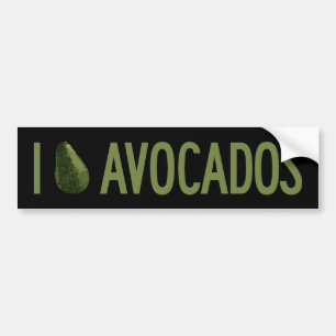 I Love Avocados Bumper Sticker