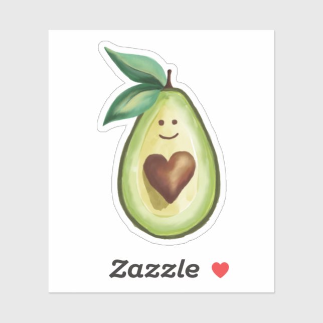 I Love Avocados Cute Avocado Heart Character (Sheet)