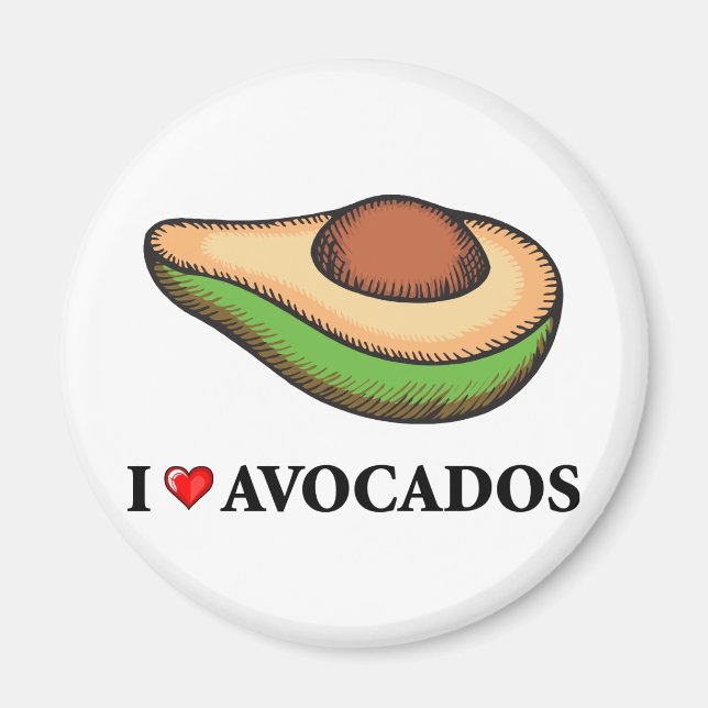 I Love Avocados Magnet (Front)