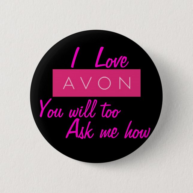 I LOVE Avon 6 Cm Round Badge (Front)