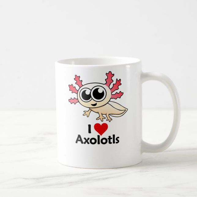 I Love Axolotls Coffee Mug (Right)