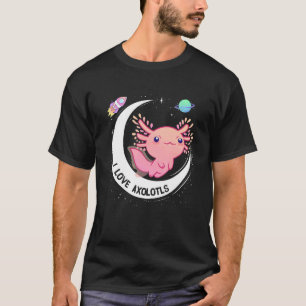 I Love Axolotls Cute Pastel Goth Exotic Pet in Spa T-Shirt