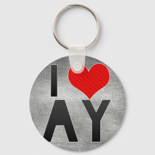 I Love AY Key Ring