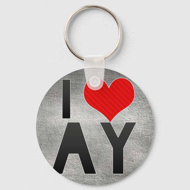 I Love AY Key Ring (Front)
