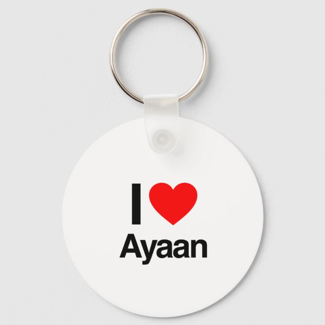 i love ayaan key ring (Front)