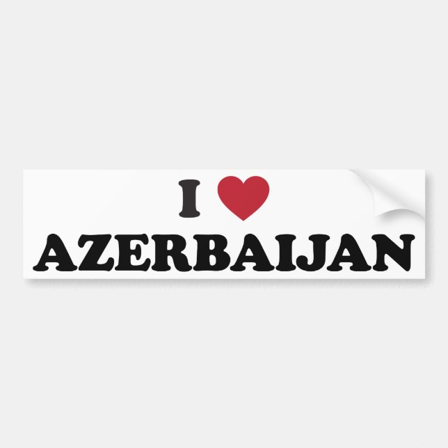 I Love Azerbaijan Bumper Sticker (Front)