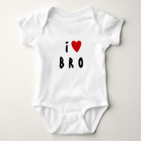 I love B R O  | Heart custom text BRO BROTHER Baby