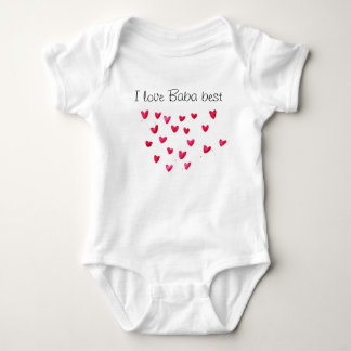 I love Baba best Baby Bodysuit