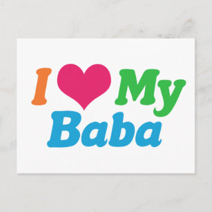 I Love Baba Postcard