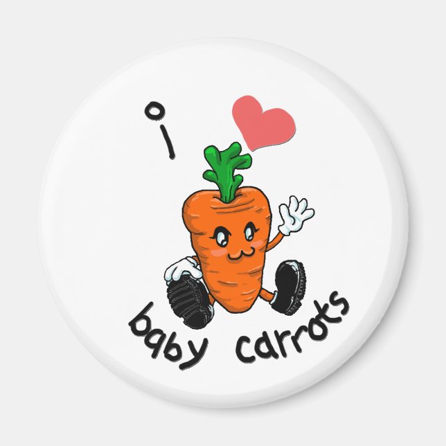I love baby carrots magnet (Front)