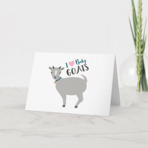 I Love Baby Goats Card