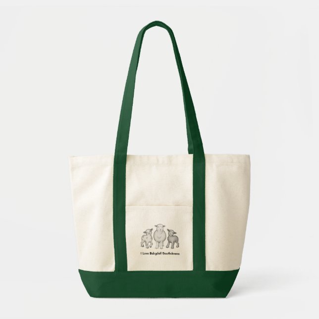 I Love Babydoll Southdowns tote Bag (Front)