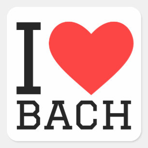 I love Bach  Square Sticker