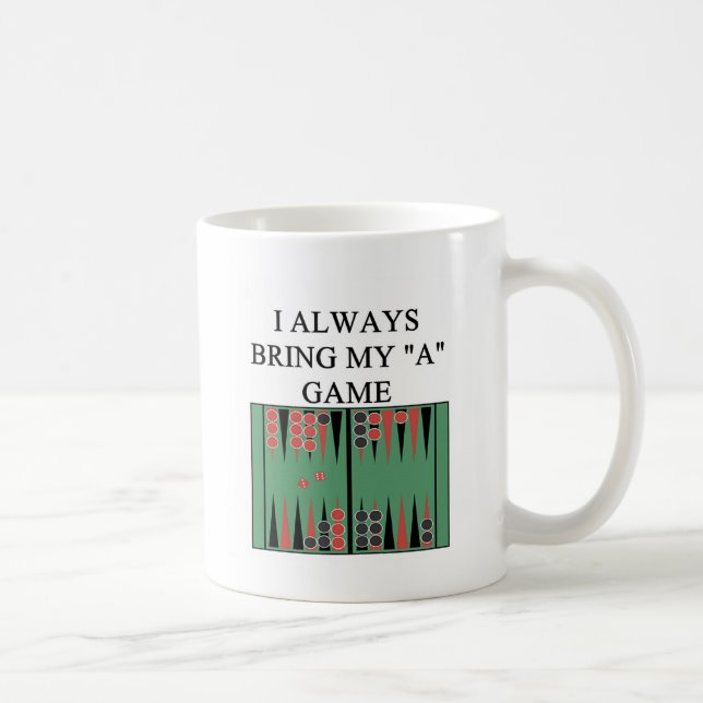 i love backgammon player coffee mug (Right)