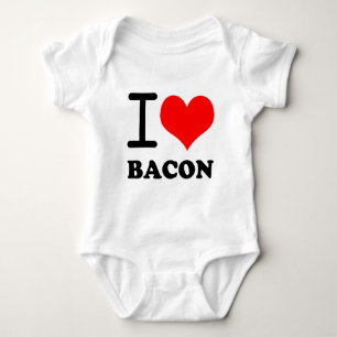 I love bacon baby bodysuit