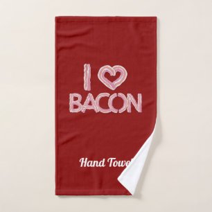 I Love Bacon Bath Towel Set