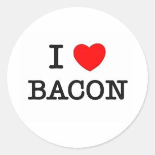 I Love Bacon Classic Round Sticker