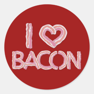 I Love Bacon Classic Round Sticker
