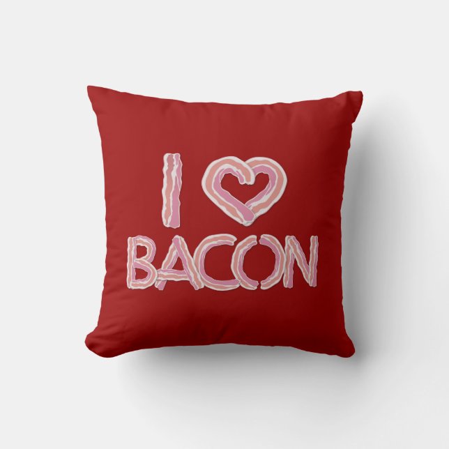 I Love Bacon Cushion (Front)