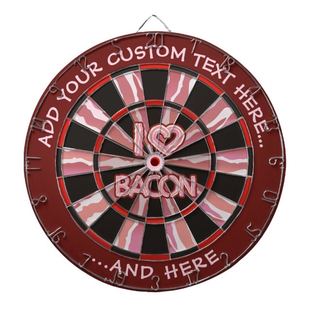 I Love Bacon Dartboard (Front)
