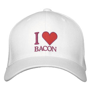 I LOVE BACON EMBROIDERED HAT