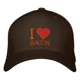 I LOVE BACON EMBROIDERED HAT